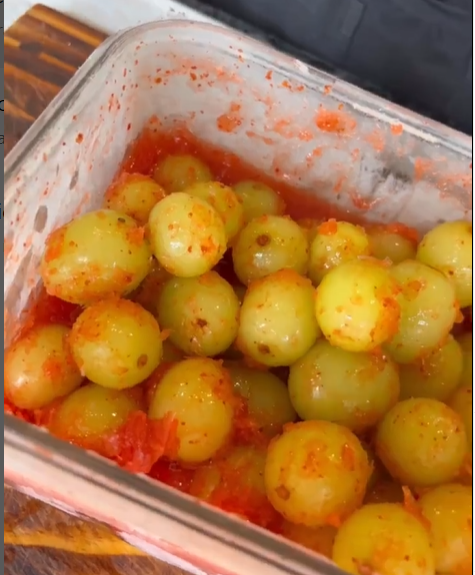 Uvas al Chamoy